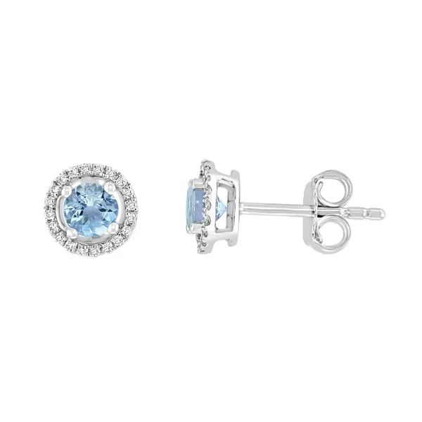 14K Aqua & Diamond Earrings Kiefer Jewelers Lutz, FL