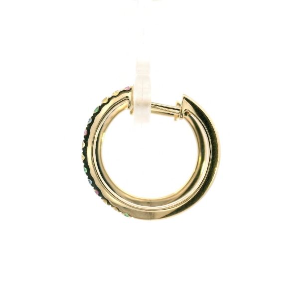 14KY Multi-Cololred Sapphire Hoop Earrings Image 4 Kiefer Jewelers Lutz, FL