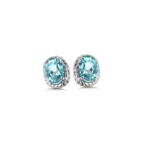 Sterling Silver Aquamarine Stud Earrings Kiefer Jewelers Lutz, FL