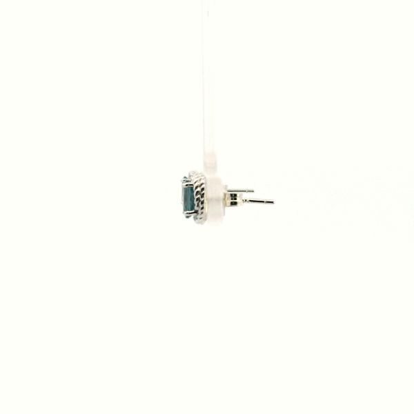 Sterling Silver Created Alexandrite Stud Earrings Image 4 Kiefer Jewelers Lutz, FL