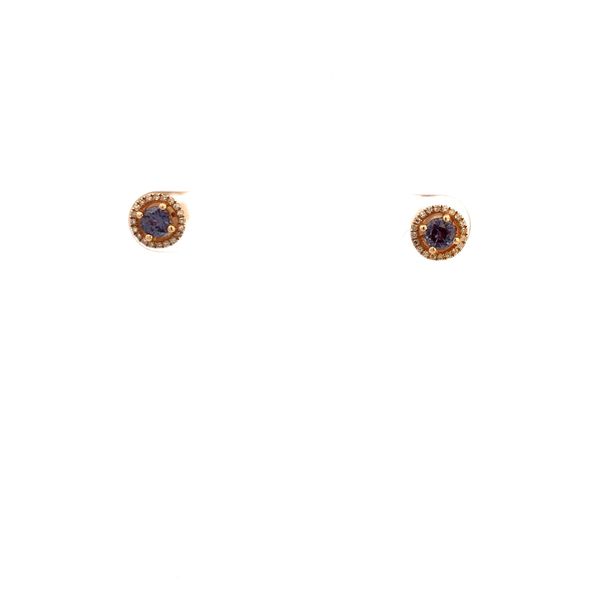 14KY Created Alexandrite and Diamond Earrings Kiefer Jewelers Lutz, FL