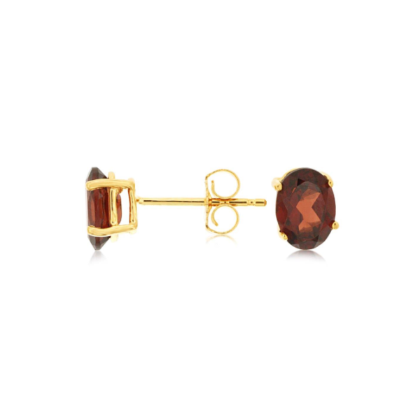 14KY Oval Garnet Stud Earrings Kiefer Jewelers Lutz, FL