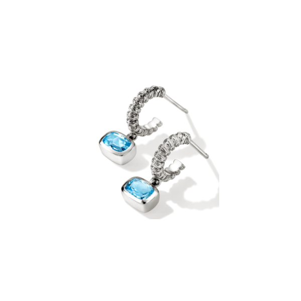 SS Heishi Swiss Blue Topaz Gem Earrings by John Hardy Image 2 Kiefer Jewelers Lutz, FL