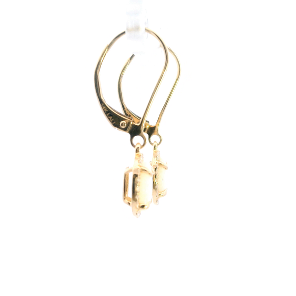 14KY Opal and Diamond Drop Earrings Image 4 Kiefer Jewelers Lutz, FL