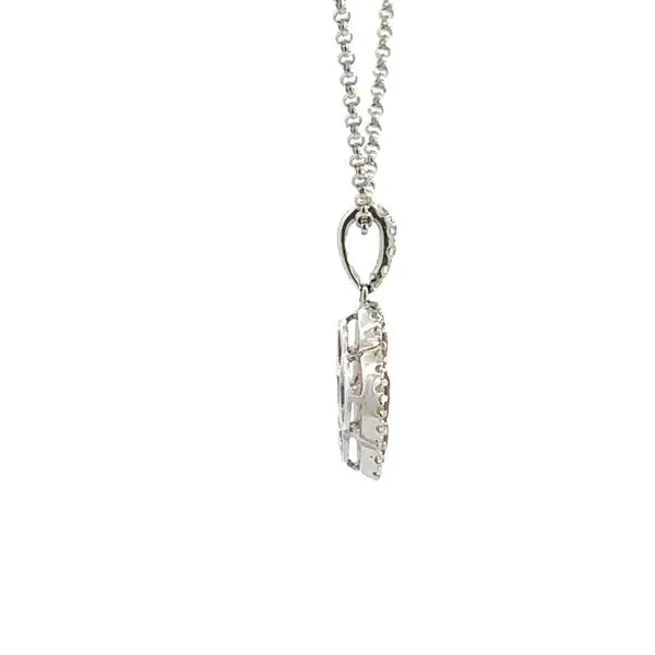 18K Clover Ruby/Diamond Pendant Image 3 Kiefer Jewelers Lutz, FL