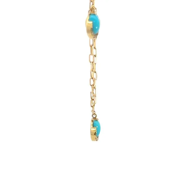 18K Raindrop Turquoise Necklance Image 3 Kiefer Jewelers Lutz, FL