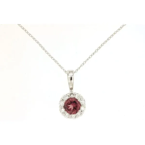 14K Rhodolite and Diamond Necklace Kiefer Jewelers Lutz, FL