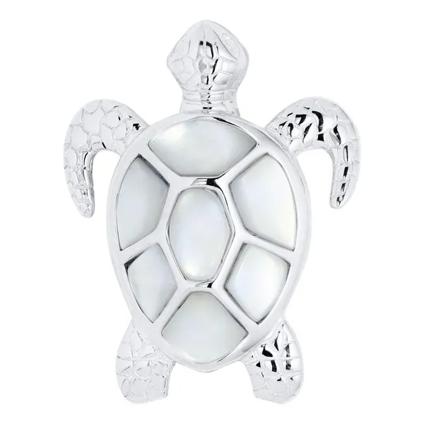 Sterling Silver Sea Turtle Mother Of Pearl Pendant Necklace Kiefer Jewelers Lutz, FL