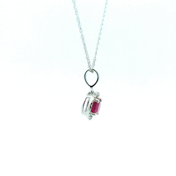 14K Sapphire & Diamond Pendant Image 3 Kiefer Jewelers Lutz, FL