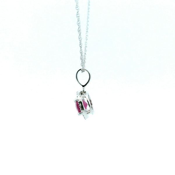 14K Sapphire & Diamond Pendant Image 4 Kiefer Jewelers Lutz, FL