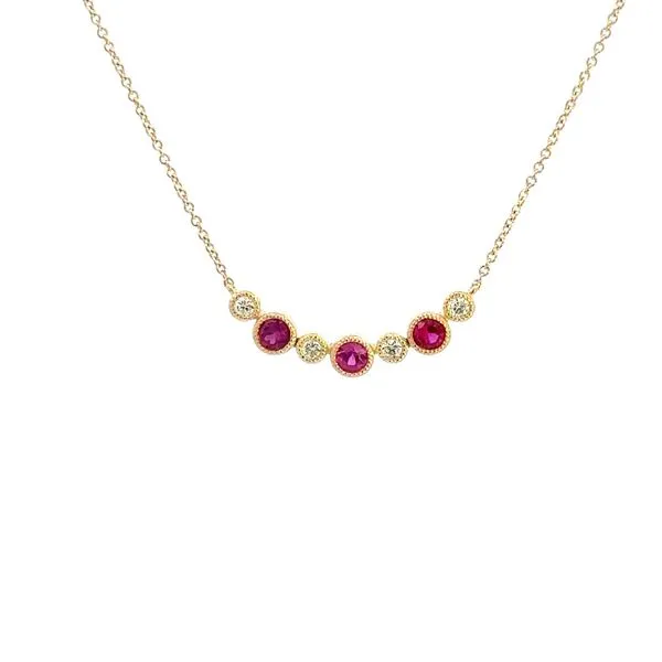 14K Diamond and Ruby Pendant Necklace Kiefer Jewelers Lutz, FL