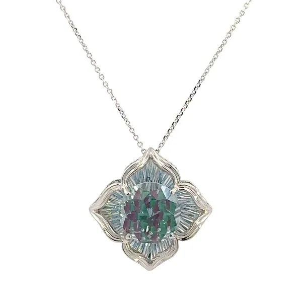 14K Blue Topaz Davinchi Pendant Necklace Kiefer Jewelers Lutz, FL