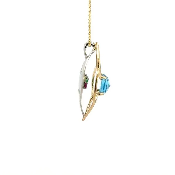 14K Blue Topaz DavinChi Cut Necklace Image 2 Kiefer Jewelers Lutz, FL