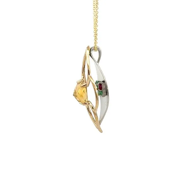 14K Citrine DavinChi Cut Necklace Image 2 Kiefer Jewelers Lutz, FL
