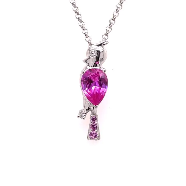 Sterling Silver Pink Tourmaline Night Bird Pendant Kiefer Jewelers Lutz, FL