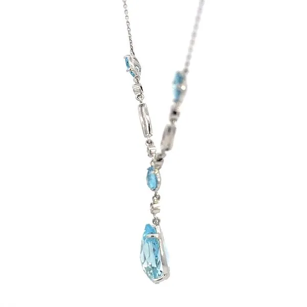 14K Blue Topaz & Diamond Biolet Necklace Image 2 Kiefer Jewelers Lutz, FL