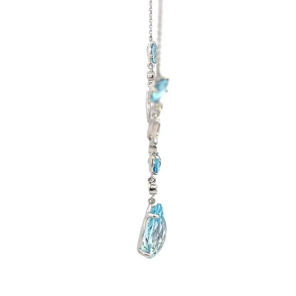 14K Blue Topaz & Diamond Biolet Necklace Image 3 Kiefer Jewelers Lutz, FL