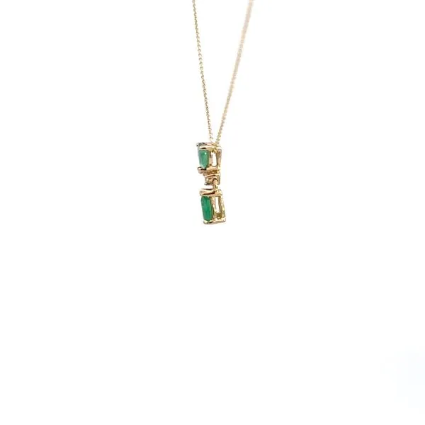 14K Emerald & Diamond Necklace Image 3 Kiefer Jewelers Lutz, FL