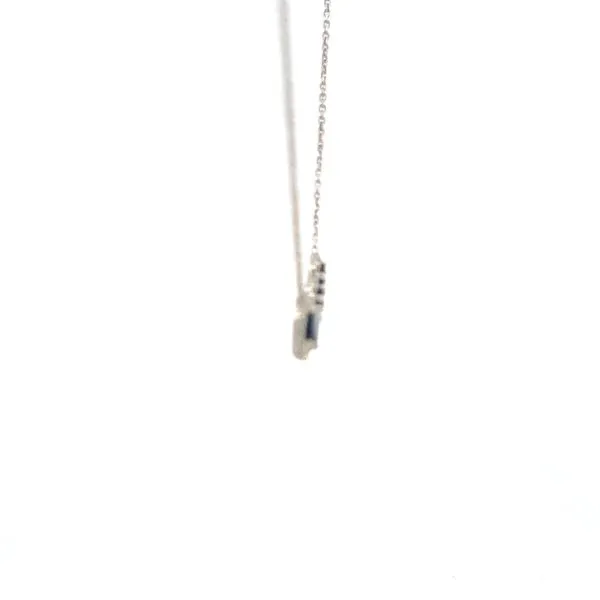14K Sapphire & Diamond Pear Curve Necklace Image 2 Kiefer Jewelers Lutz, FL