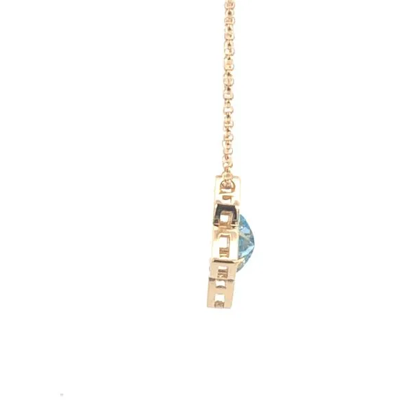 Roberto Coin 18KY Blue Topaz and Diamond Venetian Princess Carnevale Flower Necklace Image 3 Kiefer Jewelers Lutz, FL