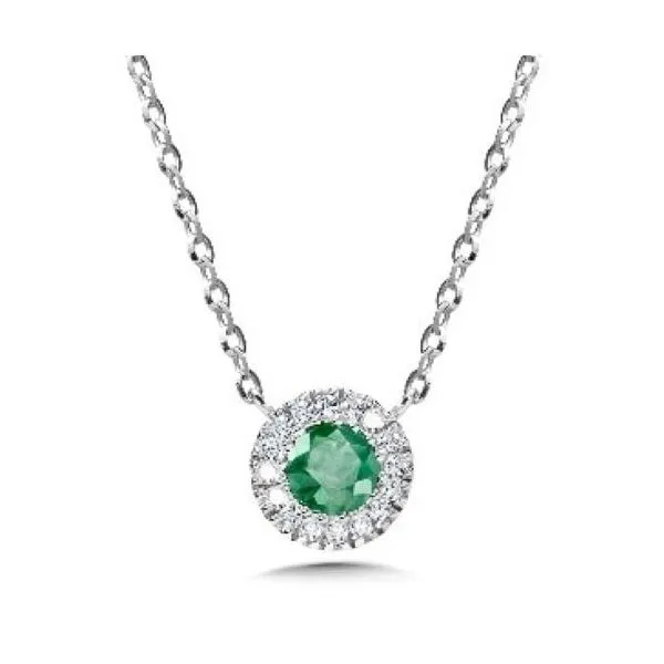 14K Emerald & Diamond Necklace Kiefer Jewelers Lutz, FL