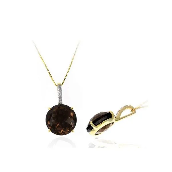 14K Diamond and Smokey Topaz Necklace Kiefer Jewelers Lutz, FL