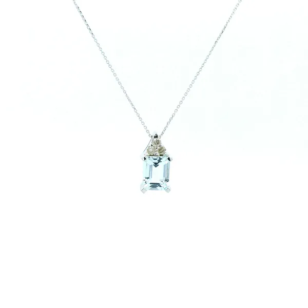 14K Diamond and Aquamarine Pendant Kiefer Jewelers Lutz, FL