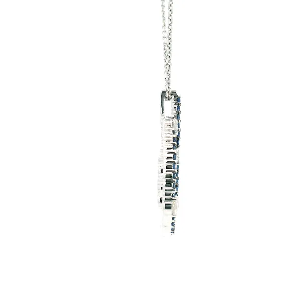 14KW Sapphire and Diamond Triple Circle Pendant Image 3 Kiefer Jewelers Lutz, FL