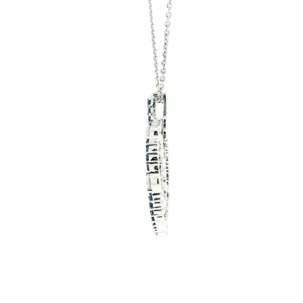 14KW Sapphire and Diamond Triple Circle Pendant Image 4 Kiefer Jewelers Lutz, FL