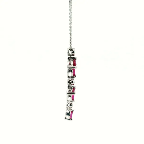 14KW Ruby and Diamond Drop Pendant Image 3 Kiefer Jewelers Lutz, FL