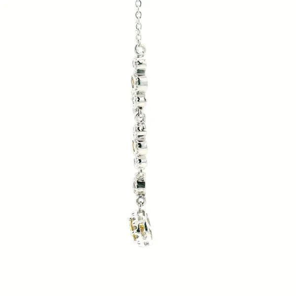 14KW Yellow Sapphire and Diamond Antique Style Necklace Image 4 Kiefer Jewelers Lutz, FL