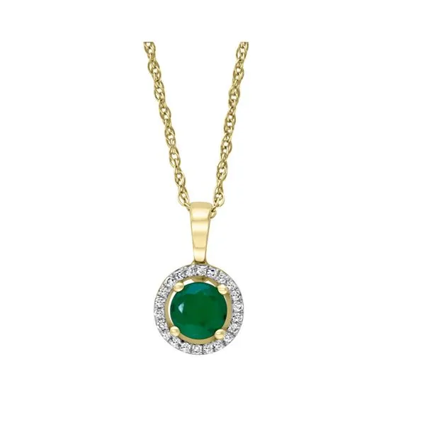 14K Emerald & Diamond Pendant Kiefer Jewelers Lutz, FL