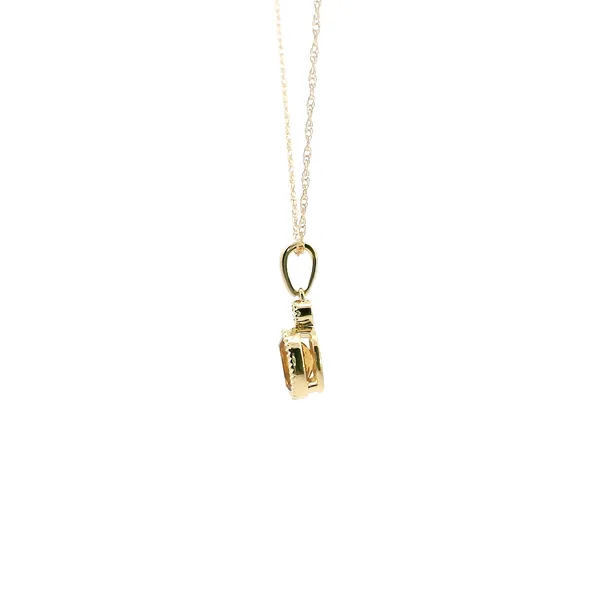 14KY Citrine and Diamond Pendant Image 4 Kiefer Jewelers Lutz, FL