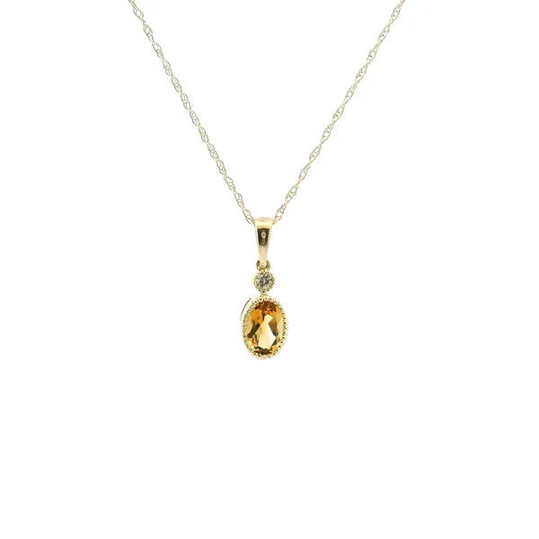 14KY Citrine and Diamond Pendant Kiefer Jewelers Lutz, FL