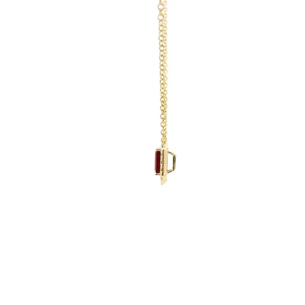 14KY Emerald Cut Ruby and Diamond Pendant Image 4 Kiefer Jewelers Lutz, FL