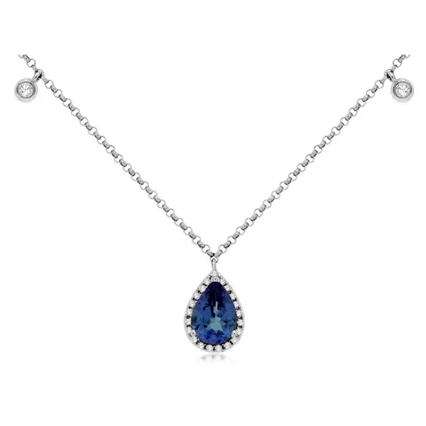 14KW Tanzanite and Diamond Necklace Kiefer Jewelers Lutz, FL