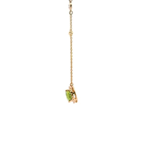 14KR Peridot and Diamond Necklace Image 4 Kiefer Jewelers Lutz, FL