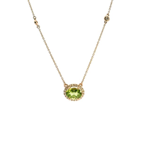14KR Peridot and Diamond Necklace Kiefer Jewelers Lutz, FL