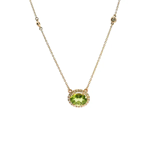 14KR Peridot and Diamond Necklace Kiefer Jewelers Lutz, FL
