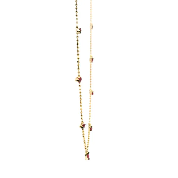 14KY Ruby Station Necklace Image 3 Kiefer Jewelers Lutz, FL