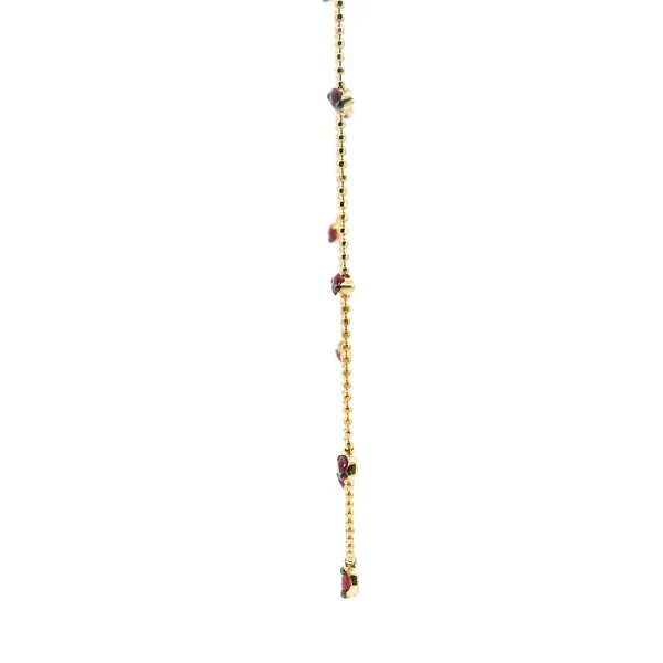 14KY Ruby Station Necklace Image 4 Kiefer Jewelers Lutz, FL