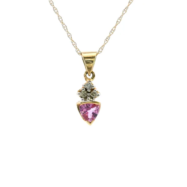 14KY Pink Sapphire and Diamond Pendant Kiefer Jewelers Lutz, FL