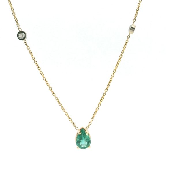 18KY Emerald & Diamond Necklace Kiefer Jewelers Lutz, FL