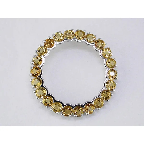 14KW Citrine Circle Pendant Kiefer Jewelers Lutz, FL