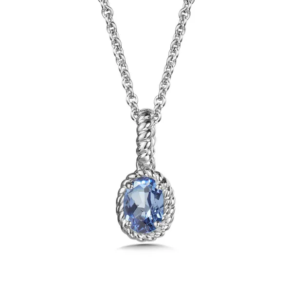 Sterling Silver Created Blue Sapphire Pendant Kiefer Jewelers Lutz, FL