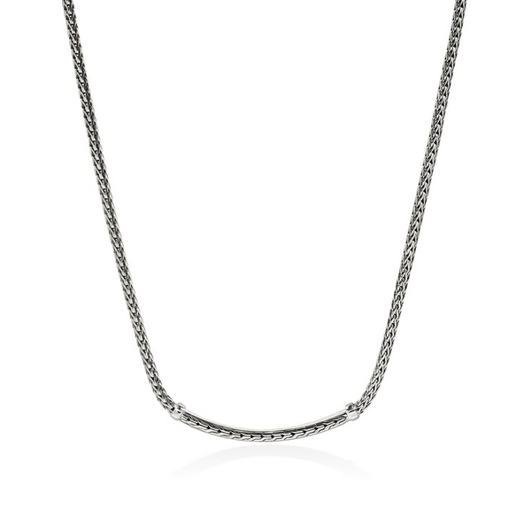 John Hardy Essential Pavé Necklace, Sterling Silver, Gemstones Image 4 Kiefer Jewelers Lutz, FL