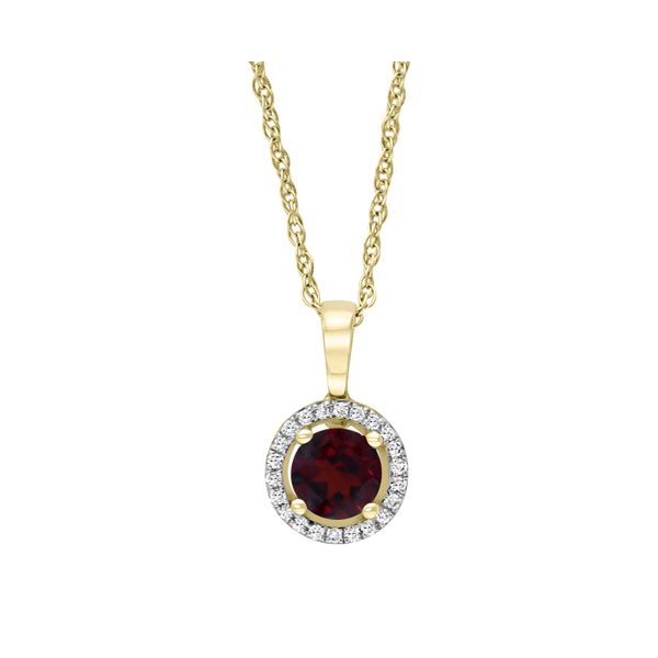 14K Garnet & Diamond Pendant Kiefer Jewelers Lutz, FL