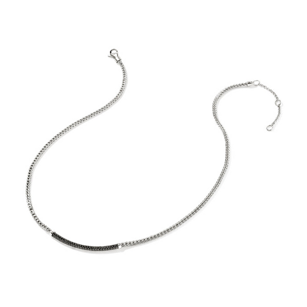 John Hardy Essential Pavé Necklace, Sterling Silver, Gemstones Image 3 Kiefer Jewelers Lutz, FL