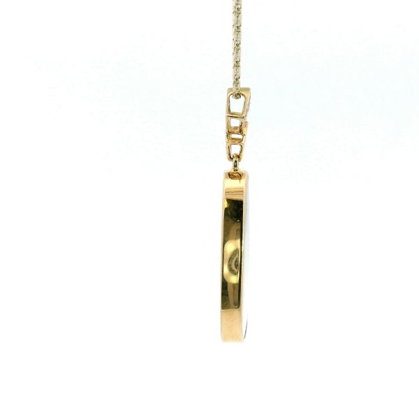 14KY Doublet Opal and Diamond Pendant Image 3 Kiefer Jewelers Lutz, FL
