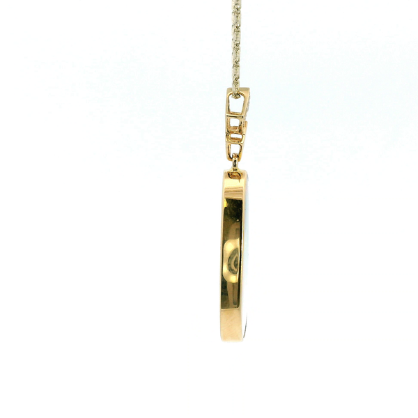 14KY Doublet Opal and Diamond Pendant Image 3 Kiefer Jewelers Lutz, FL